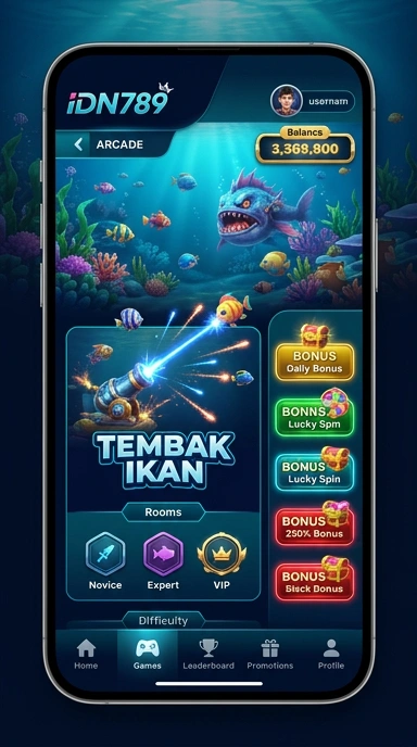 Screenshot aplikasi idn789 menampilkan banyak kategori aplikasi yang tersedia.